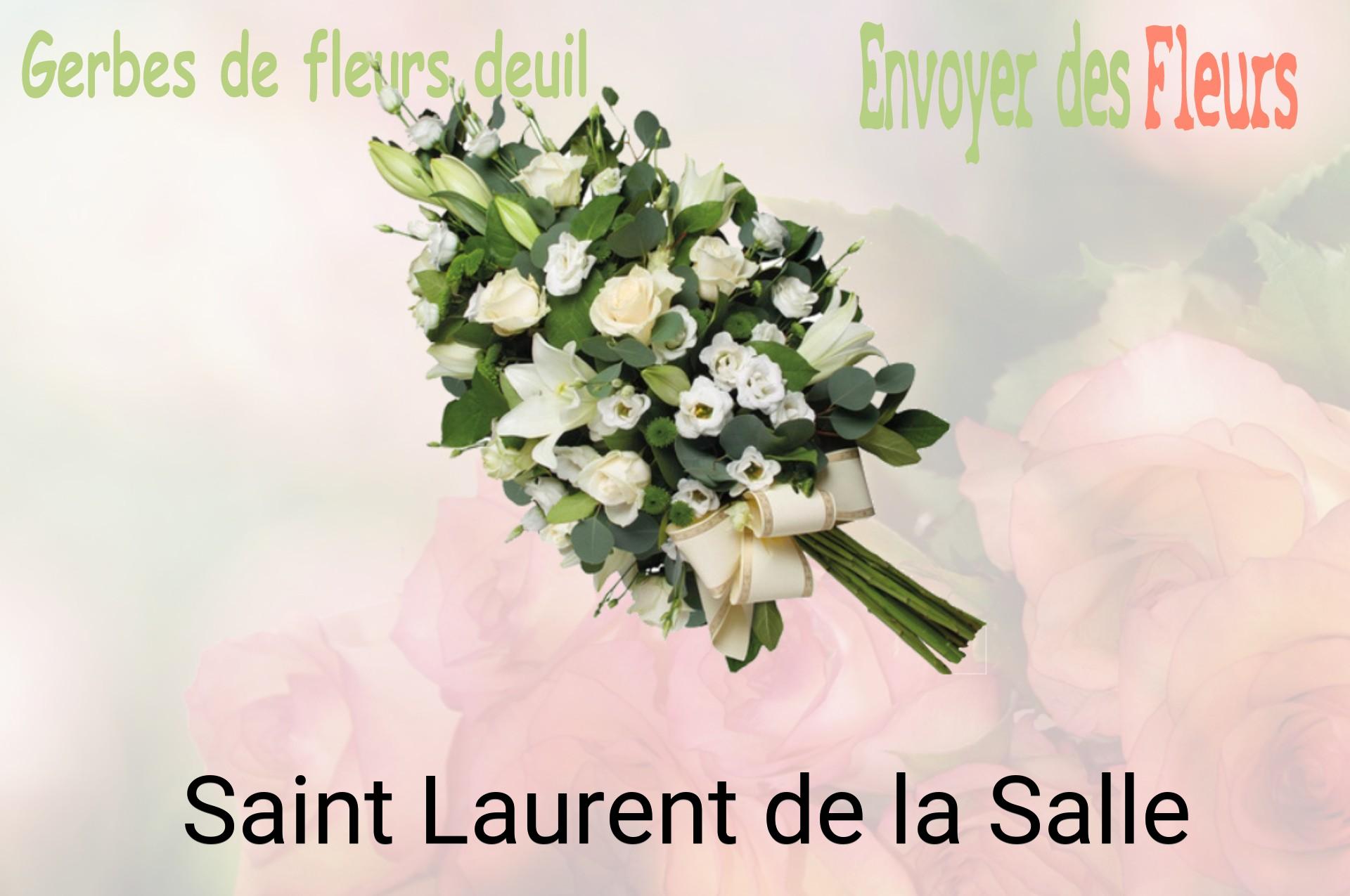 Gerbe de fleurs de deuil livrée à Saint-Laurent-de-la-Salle